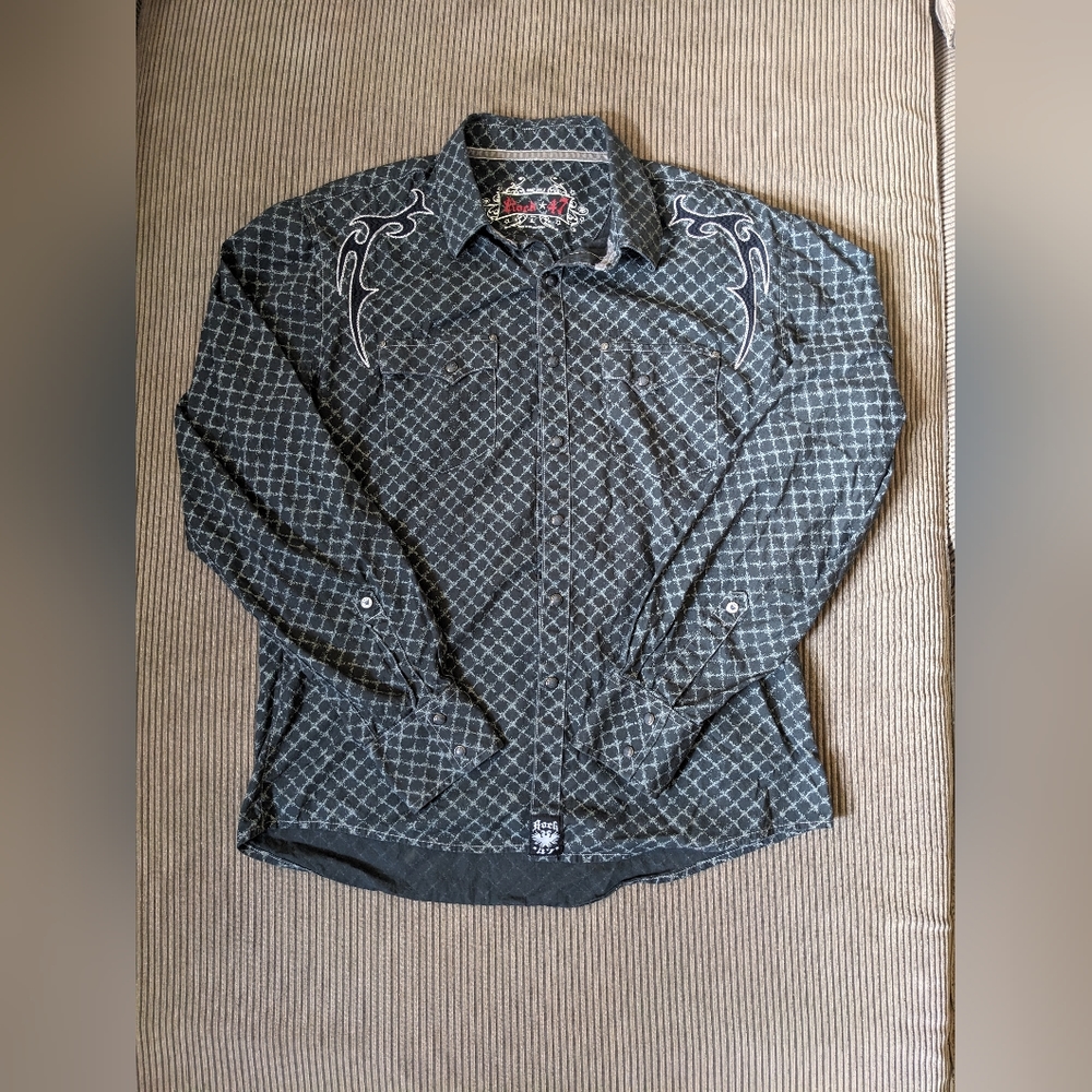 Y2K Rock 47 Snap Button Shirt